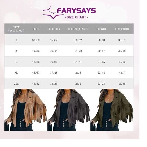 New Womens Cropped Fringe Faux Suede Leather Motorcycle Jackets, Hot Pink - Picture 6 of 6